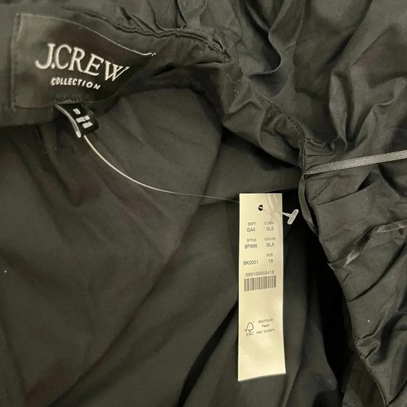 J. Crew Collection black cut out midi dress open back NWT size 18 - Picture 4 of 8